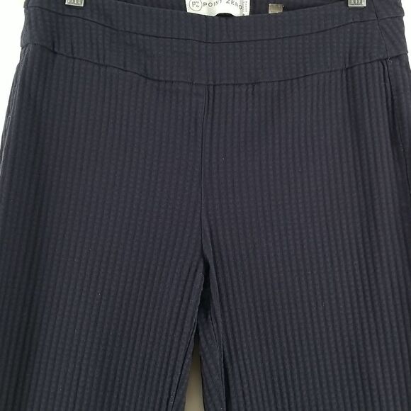 Point Zero Pants Women's USA 6 Leggings Skinny Purple Stripped Pull On Yoga - Picture 2 of 16